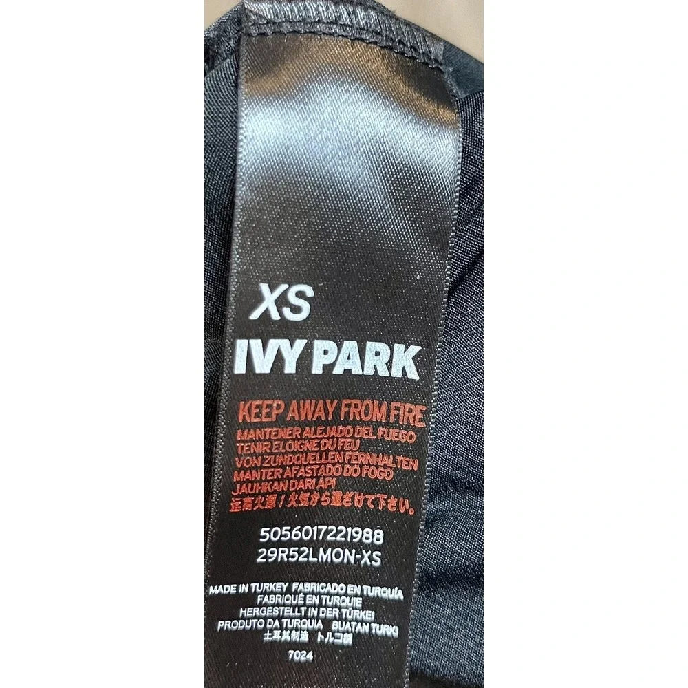 Ivy Park XS‎ Athletic Shorts Black Floral Print Mesh Gym Activewear